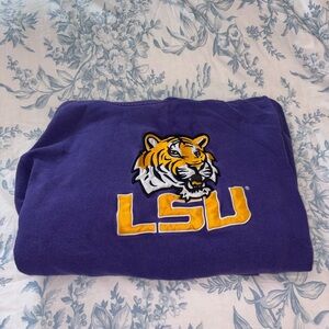 LSU Purple Blanket with Tiger Logo